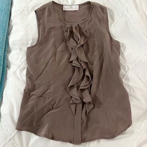 Amanda Uprichard brown/champagne silk blouse